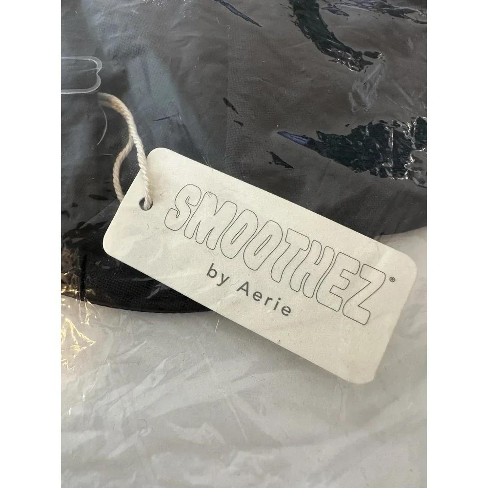 Aerie BRA SMOOTHEZ Mesh BALCONETTE Women 36D Black Intimate New - Picture 4 of 7